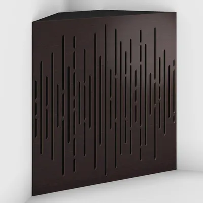 Zdjęcie produktu dla Zestaw 4 sztuk narożnych poduszek dekoracyjnych "Wave-F" z aksamitu, 50x50x10 cm, kolor: wenge/czarny