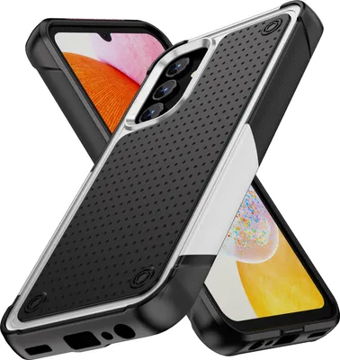 Produktbild von Hülle Für Samsung Galaxy A15 5G/4G Militärqualität Stoßfest Hybrid 2 in 1 Hart PC Weich TPU Handyhülle Weiß Schwarz
