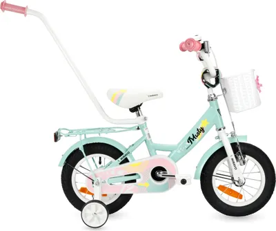Produktbild von Kinderfahrrad - 12 Zoll - Blaugrün - für 2-4 Jahre - mit V-Brake Bremsen- mit Gepäckträger - Jugendfahrrad