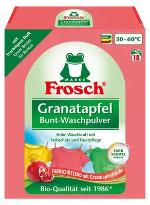 Produktbild von Frosch Granatapfel Bunt-Waschpulver 1,35 kg - Mit fruchtigem Duft (1er Pack)