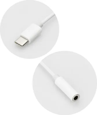 Obrázok produktu pre Adaptér HF/audio typ C - Jack 3,5 mm biely