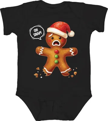 Produktbild von Lebkuchen Schwarzer Humor - Weihnachten Weihnachtsgeschenk Christmas Unisex Baby Body, Schwarz, 12/18
