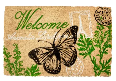 Produktbild von Home Elements Fußmatte WELCOME - Schmetterling 40 x 60 cm