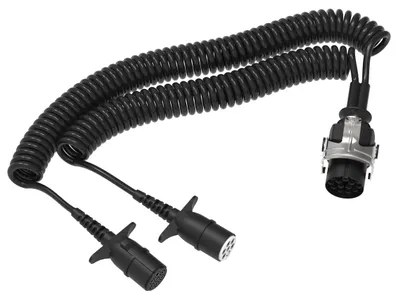 Image de Câble spiralé pour remorque, 24 V, 4 mètres
