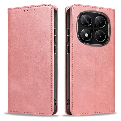 Produktbild von Handyhülle für Xiaomi Redmi Note 14 Pro Kunstleder Flip Cover Hülle Klapphülle Case Kartenfach Farbe: Rosa