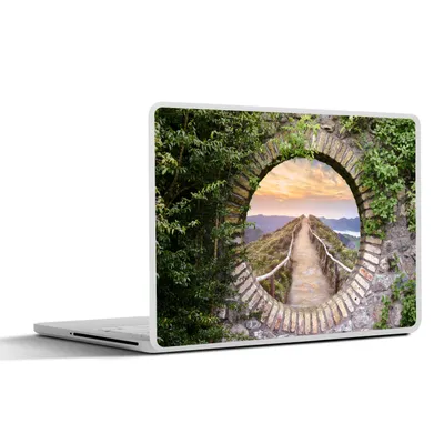 Produktbild von MuchoWow® Laptop Aufkleber Sticker Cover Brücke - Meer - Blick - Sommer 36.5x27.5 cm - Laptop-Sticker