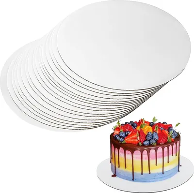 Produktbild von 10 Stück Tortenunterlage Rund 30cm, Cake Board Weiß