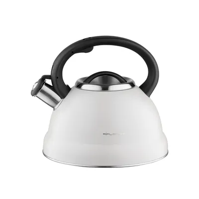 Immagine prodotto di Bollitore FLORINA (2,5 l) | Bollitore per tè in acciaio inox JACOB | Bollitore a flauto con manico in bachelite e suono sibilante | Bollitore sibilante per tè e caffè | Adatto a tutti i tipi di fornelli | Colore: Beige