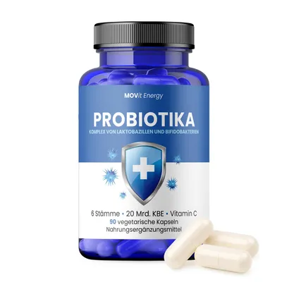 Produktbild von MOVit Probiotika – Komplex von Laktobazillen und Bifidobakterien, 90 vegetarische Kapseln