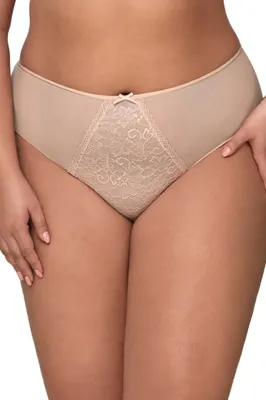 Produktbild von Ava 1396 Slips Damen Unterhosen Unterwäsche Spitze gemustert Setteil , Schwarz, M