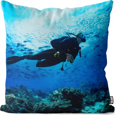 Produktbild von VOID Taucher Riff Kissenbezug Kissenhülle Sofakissen Kissen Deko Outdoor-Kissen Dekokissen