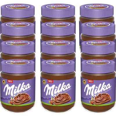 Produktbild von Milka Haselnusscreme Brotaufstrich mit Haselnüssen 350g 2er Pack