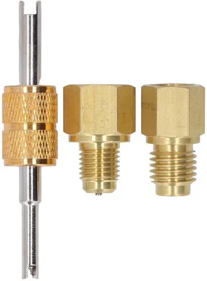 Productafbeelding van Koelmiddeltankadapter voor koelsystemen - Lichtgewicht en draagbaar - Koppertankadapter met ventielsleutel