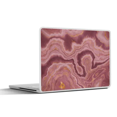 Produktbild von MuchoWow® Laptop Aufkleber Sticker Cover Achat - Abstrakt - Steine - Rosa 36.5x27.5 cm - Laptop-Sticker