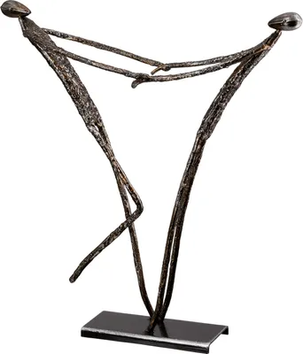Produktbild von Gilde Figur, Paar, "Emotion", Metall, silberfarben, VE 2, L. 6 cm, B. 27 cm, H. 29 cm 51874 4063387518748