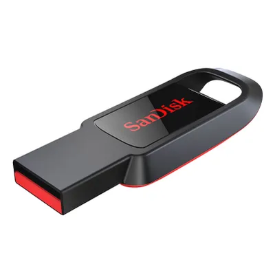 Zdjęcie produktu dla SanDisk Cruzer Spark, 64 GB, USB Typu-A, 2.0, Bez zatyczki, 3 g, Czarny, Czerwony