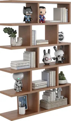 Immagine prodotto di Libreria a parete in rovere noce 70×100,8 cm - Libreria pensile a parete aperta moderna soggiorno ufficio camera dei bambini