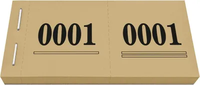 Produktbild von CombiCraft Nummernblock / Doppelnummer Goody in Karamell - 1000 Abrisse