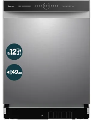 Produktbild von homeX GSBU6012AE Geschirrspüler 60 cm Unterbau, Spülmaschine - 12 Maßgedecke, 6 Programme, AquaStop, unterbaufähig