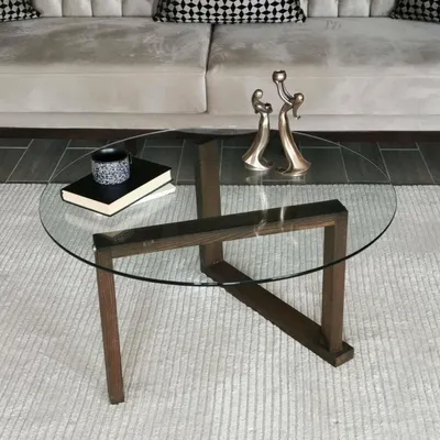 Produktbild von Ragia - Couchtisch, 80x80x41h cm Nussbaum Braun, mit Zeitschriftenablage