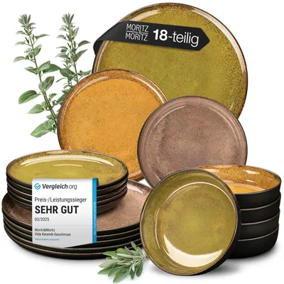 Produktbild von Moritz & Moritz VIDA 18-tlg Geschirr Set 6 Personen Vintage