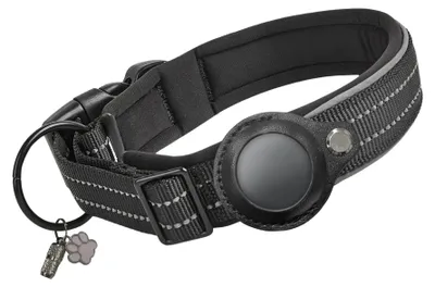 Obrázek produktu pro Obojek pro psy Vulpes Goods, obojek Apple Airtag pro psy, reflexní, odolný proti poškrábání a vodě, se 2 doplňky, 36-44 CM, M