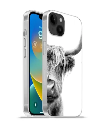 Produktbild von MuchoWow® Handyhülle Schutzhülle Hülle für Apple iPhone 14 Plus - Soft case Schottischer Highlander - Tiere - Schwarz - Weiß Silikon Softcase Handy Hülle - Abbildung
