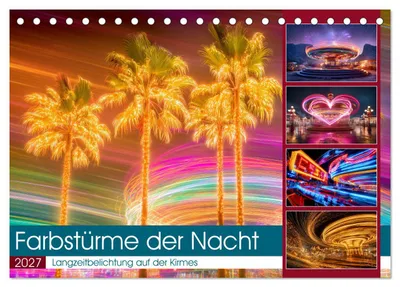 Produktbild von Farbstürme der Nacht (Tischkalender 2027 DIN A5 quer), CALVENDO Monatskalender