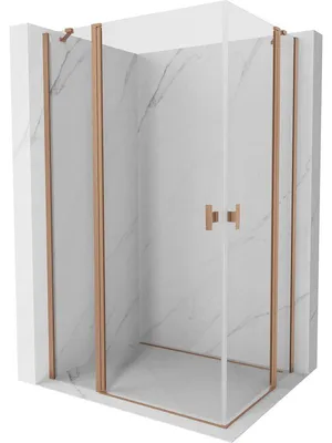Obrázek produktu pro Mexen Mist Duo sprchový kout 115 x 90 cm, průhledný, kartáčovaný měď - 8A4-115-090-65-00