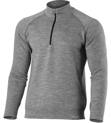 Produktbild von WARY Herren Merino-Langarm-Sweatshirt mit 1/4-Reißverschluss