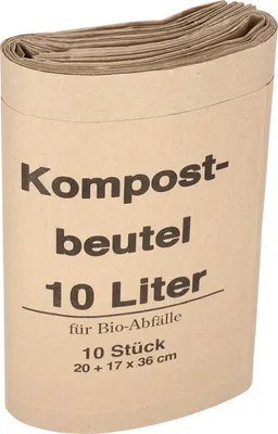 Zdjęcie produktu dla Müllsack 20+16x36cm Papier braun 10 St./Pack.