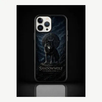 Produktbild von iPhone 13 Pro Max Hülle Handyhülle Schutzhülle Case mit Schattenwolf Motiv – LUNØIR ©