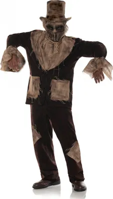 Produktbild von Vogelscheuche Kostüm Scary – Zerfetztes Horror Vogelscheuchen Kostüm mit Hut – Bauernhof Scarecrow Kostüm Erwachsene – Halloween Fasching Karneval Horror Kostüm Größe: XXL