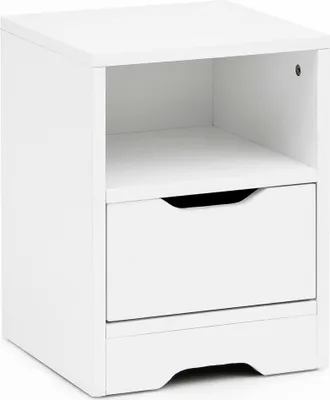 Image de Chevet WL5.700 31x43x31cm blanc mat 1 tiroir et