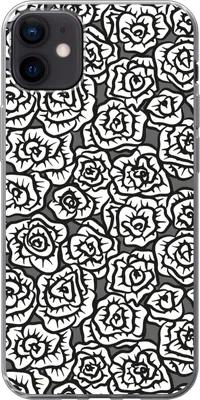 Produktbild von MuchoWow® Handyhülle Schutzhülle Hülle für Telefoonhoesje iPhone 12 mini Mädchen - Rosen - Schnittmuster - Mädchen - Kinder - Baby Silikon Softcase Handy Hülle - Bild
