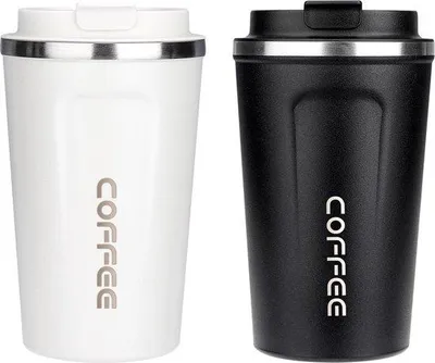 Produktbild von Famanu Thermobecher 380 ml - Isolierter Kaffeebecher mit auslaufsicherem Deckel