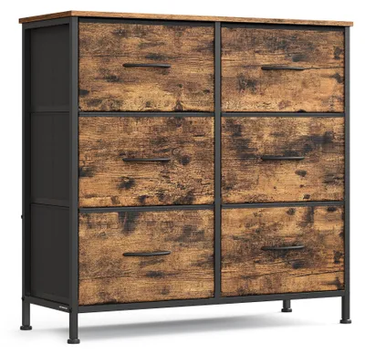 Immagine prodotto di SONGMICS: Comodino con 6 cassetti, mobile contenitore, design moderno
