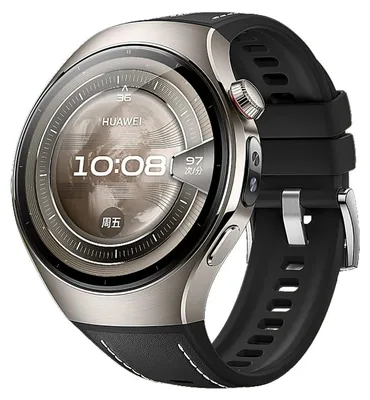 Immagine prodotto di Per Huawei Watch 5 42mm Alta  pelle ibrida Silicone sostituzione braccio Band Nero