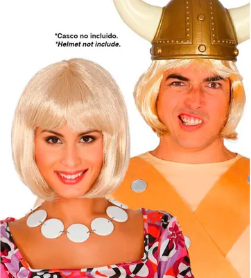 Produktbild von Generico Halbblonde Perücke Orange Orange One Size