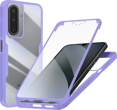 Produktbild von Avizar, 360° Hülle Galaxy A17 Silikonrahmen mit Touchmembran, Hellviolett