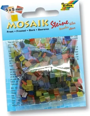 Immagine prodotto di folia 58109 Pietre di mosaico, 5x5mm, 700 pezzi, resina sintetica, gelo, multicolore (700 pezzi)