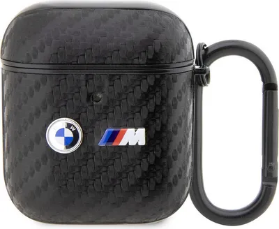 Obrázek produktu pro BMW Carbon Double Metal Logo - pouzdro pro AirPods 1/2 gen (černé)