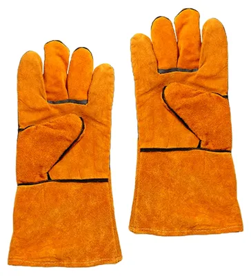 Produktbild von Hitzebeständige Grillhandschuhe aus Rindsleder und Polyester für das Backen und Kochen