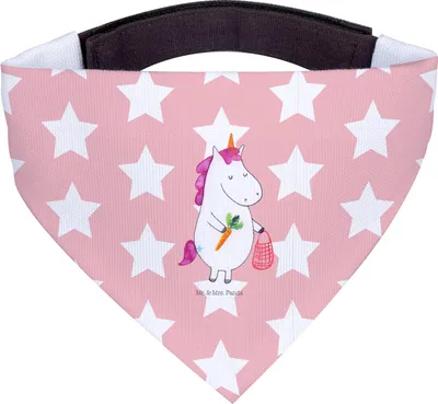 Produktbild von Mr. & Mrs. Panda Halstuch Hund Einhorn Vegan - Rot Pastell - Geschenk, Tuch, Unicorn, Veganer, Gesund essen, Hundetuch, Hunde, Leben, Hundehalstuch, Veganismus, Rohkost