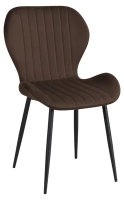 Zdjęcie produktu dla Krzesło Piwonia ciemno brązowe welur do salonu do jadalni 49x43x87 Ch47DBr Begryf