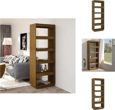 Produktbild von vidaXL Bücherregal/Raumteiler Honigbraun 60x35x167 Massivholz Kiefer -  Bücherregale & Bücherschränke