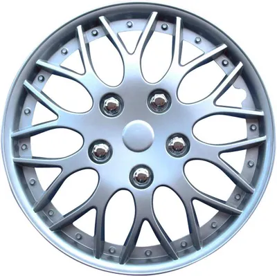 Productafbeelding van Wieldoppenset 16-inch, zilver, ABS kunststof, voor
