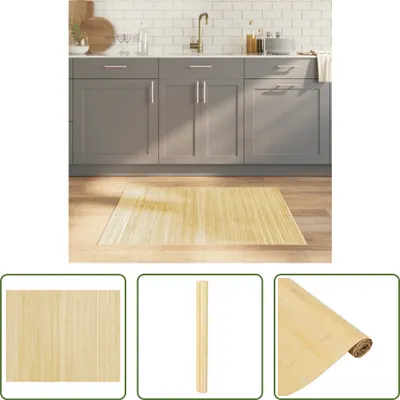 Obrázok produktu pre The Living Store Koberec obdĺžnikový svetlý prírodný 80x100 cm Bamboo