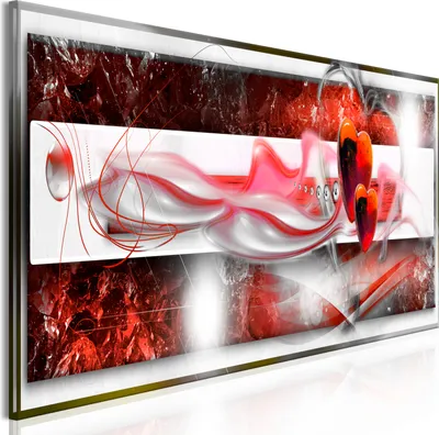 Produktbild von Modernes Wandbild a-C-0163-b-a (150x50 cm) - 1 Teilig Bilder Fotografie auf Leinwand Foto Bild Dekoration Wand Bilder Kunstdruck ABSTRAKT HERZ