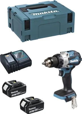 Produktbild von Bohrschrauber MAKITA DDF489RFJ (2 x 3,0 Ah + DC18RC + MAKPAC 2)